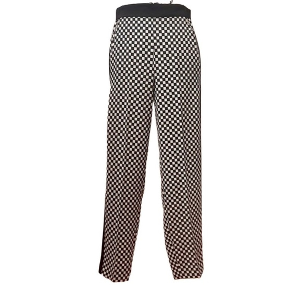MARELLA Art. 365 Monochrome collection tuxedo stripe check pants Sz 2​